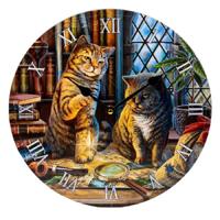 Lisa Parker Purrlock Holmes Kat Bedrukte Klok - thumbnail