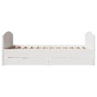 Bedframe zonder matras massief grenenhout wit 150x200 cm - thumbnail