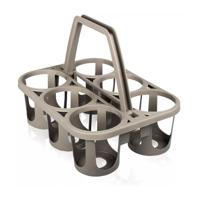 Eda Flessendrager taupe voor 6 flessen - thumbnail