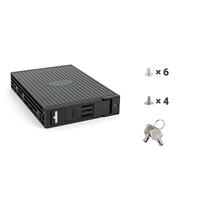 FANTEC MR-25 SAS I,II + SATA I,II,III wisselframe voor een 2,5 inch HDD of SSD in een 3,5 inch sleuf. zwarte kunststof behuizing - thumbnail