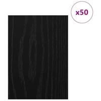 Decorpanelen 50 pcs Zwart eiken 30 x 42 x 0.3 cm Bewerkt hout - thumbnail