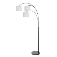 Steinhauer VloerlampSparkled Light zwart met witte kappen - 3825ZW - thumbnail