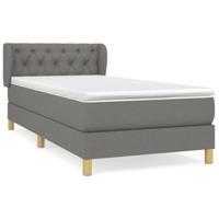 Boxspring met matras stof donkergrijs 80x200 cm - thumbnail