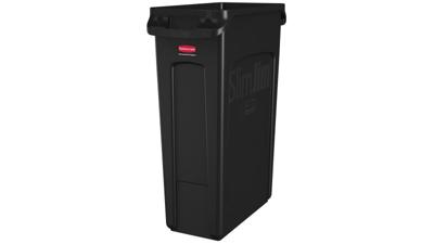 Afvalbak rubbermaid slim jim vt 87l zwart