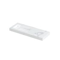 INK Pitch Wastafel Keramische Slab Links met Drain en Front en Side Skirts Zonder Kraangat - 1200x450x90 mm - Statuario Glans - thumbnail