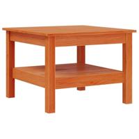 Salontafel 55x55x40 cm massief grenenhout wasbruin - thumbnail
