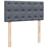 Boxspring met matras fluweel donkergrijs 80x200 cm - thumbnail