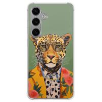 Samsung Galaxy S24 shockproof hoesje - Luipaard hipster - thumbnail
