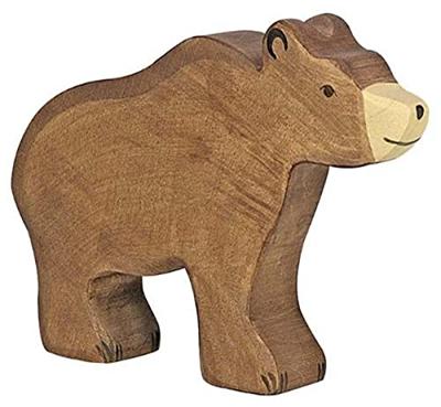 Holztiger houten bruine beer