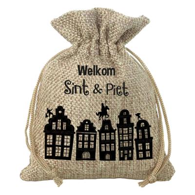 Folat BV Jute cadeauzakje - welkom sint & piet