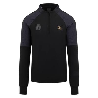 Cruyff Icon Trainingstrui 1/4-Zip Zwart Donkergrijs Goud Cruyff Icon Trainingstrui 1/4-Zip Zwart Donkergrijs Goud