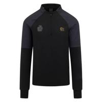 Cruyff Icon Trainingstrui 1/4-Zip Zwart Donkergrijs Goud - thumbnail