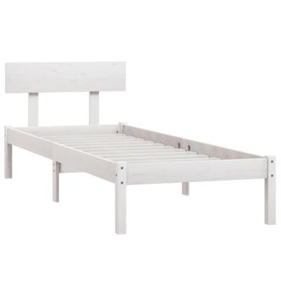 Bedframe massief grenenhout wit 100x200 cm Bedframe massief grenenhout wit 100x200 cm