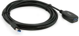 Equip 133346 USB-kabel 5 m USB 3.2 Gen 1 (3.1 Gen 1) USB A Zwart