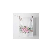 Ambiente Theedoek Pink poinsettia - thumbnail