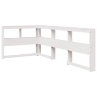 Bed met boekenkast zonder matras grenenhout wit 100x200 cm - thumbnail
