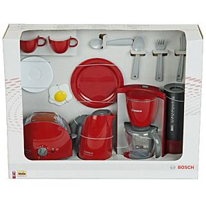 Theo Klein Bosch Speelgoedkeuken Groot Ontbijtset met Broodrooster en waterkoker en Meer Rood Theo Klein Bosch Speelgoedkeuken Groot Ontbijtset met Broodrooster en waterkoker en Meer Rood