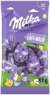 Milka paaseitjes, 81 g, melk