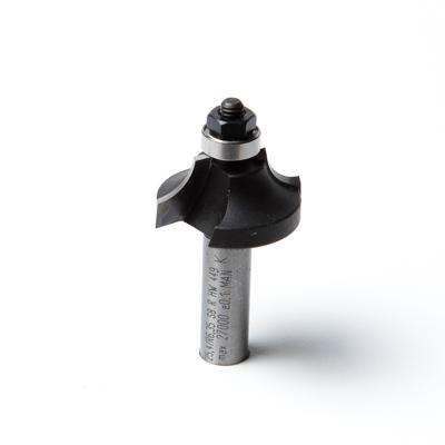 Trasco HM kwartrondfrees inclusief lager A20 radius 9.5mm x schacht 8mm Trasco HM kwartrondfrees inclusief lager A20 radius 9.5mm x schacht 8mm