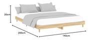 Bedframe zonder matras hout sonoma eikenkleurig 140x200 cm - thumbnail