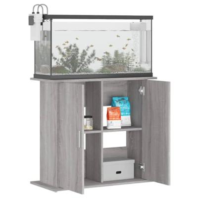 VidaXL Aquariumstandaard 81x36x73 cm bewerkt hout grijs sonoma eiken VidaXL Aquariumstandaard 81x36x73 cm bewerkt hout grijs sonoma eiken