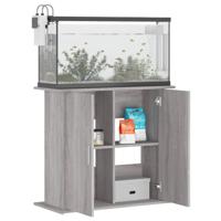 VidaXL Aquariumstandaard 81x36x73 cm bewerkt hout grijs sonoma eiken - thumbnail