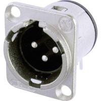 Neutrik NC3MD-H XLR-connector Flensstekker, contacten haaks Aantal polen: 3 Zilver 1 stuk(s) - thumbnail