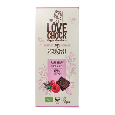 Lovechock Raspberry rosemary bio 70 Gram Lovechock Raspberry rosemary bio 70 Gram