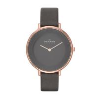 Horlogeband Skagen SKW2216 Leder Grijs 14mm - thumbnail