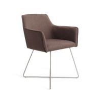 Jesper Home Eetkamerstoel 'Hofu' Cross Steel, kleur Potters Clay - thumbnail