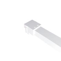 BWS Inloopdouche Pro Line Rookglas 80x200 Nano Coating Mat Wit Profiel en Stabilisatiestang - thumbnail