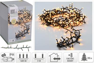 Kerstverlichting Cluster 800LED 16mtr