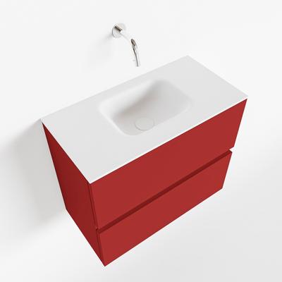 MONDIAZ ADA 60cm toiletmeubel fire. LEX wastafel talc midden zonder kraangat MONDIAZ ADA 60cm toiletmeubel fire. LEX wastafel talc midden zonder kraangat