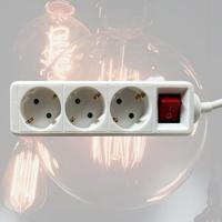 Stekkerdoos BRASQ 3 voudig 3 meter wit - thumbnail