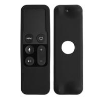 For Apple TV 4th Siri Remote Controller Shockproof Silicone Protective Case Pouch(Black) - thumbnail