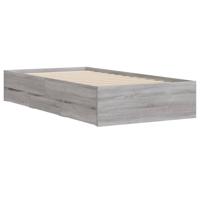 Bedframe met lades bewerkt hout grijs sonoma eiken 90x190 cm - thumbnail