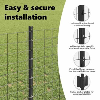 VidaXL Hek met paal grijs 1 x 10 m staal en pvc