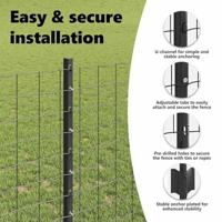 VidaXL Hek met paal grijs 1 x 10 m staal en pvc - thumbnail