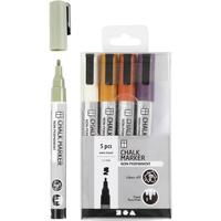 Creativ Company Krijt markers pastelkleuren, 5st. - thumbnail