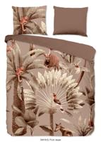 Good Morning Dekbedovertrek "bladeren en dieren" - Taupe - (140x200/220 cm) - Katoen - thumbnail