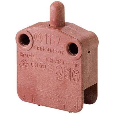 Marquardt 01117.0106-01 1117.0101 Druktoets 400 V/AC 16 A 1x uit/(aan) Moment (l x b x h) 30 x 13 x 39.2 mm IP40 1 stuk(s)