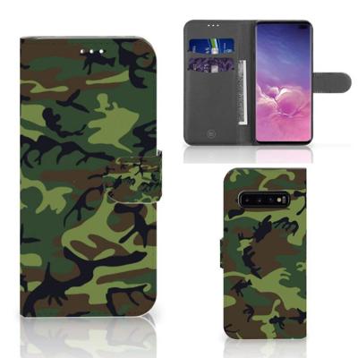 Samsung Galaxy S10 Plus | Telefoon Hoesje | Army Dark