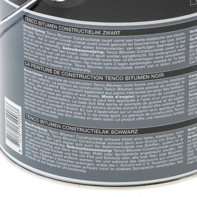 Tenco bitumencoatlak zwart 2.5ltr Tenco bitumencoatlak zwart 2.5ltr