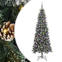 Kunstkerstboom met 300 LED Groen 210 cm PVC en Plastic en Staal - thumbnail