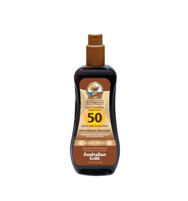 Australian Gold - Sunscreen SPF50 Spray Gel w. Instant Bronzer 237 ml Australian Gold - Sunscreen SPF50 Spray Gel w. Instant Bronzer 237 ml