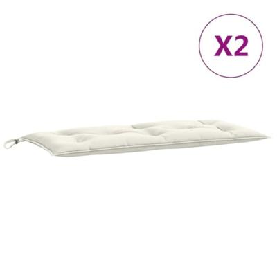 VidaXL Tuinbankkussens 2 st 100x50x7 cm stof gemêleerd crèmekleurig VidaXL Tuinbankkussens 2 st 100x50x7 cm stof gemêleerd crèmekleurig