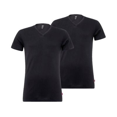 Levi's Men V-Neck Jet Black 2-Pack-M