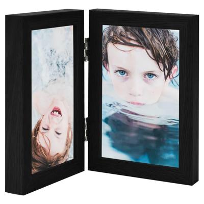 VidaXL Fotolijst tweeluik 2x(21x29,7 cm) zwart VidaXL Fotolijst tweeluik 2x(21x29,7 cm) zwart
