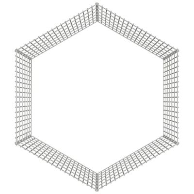 Konijnenkooi met 6 panelen 54x60 cm gegalvaniseerd ijzer