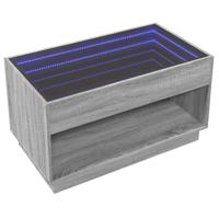 Salontafel met Infinity LED 90x50x50 cm grijs sonoma eikenkleur - thumbnail